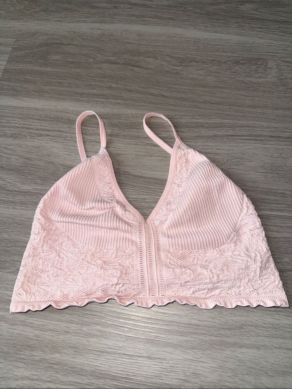 Soft Lace Bralette in Light Pink